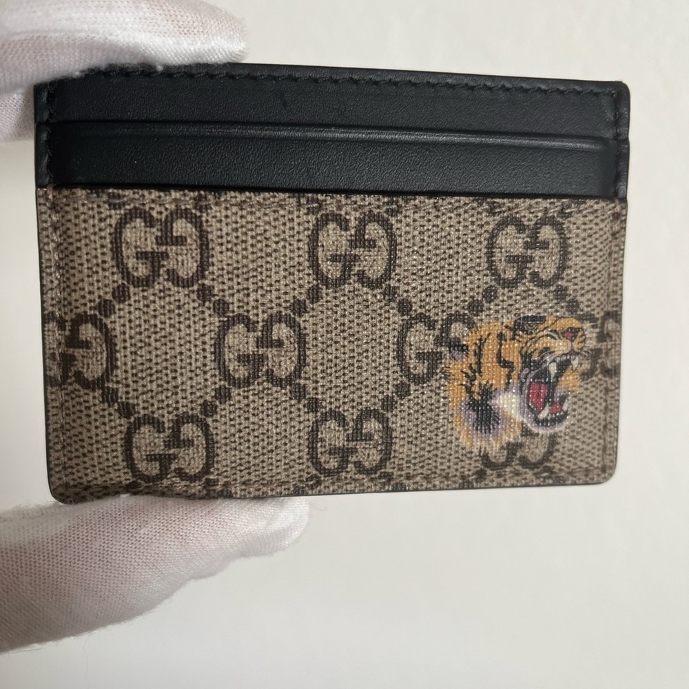 Gucci GG Supreme Monogram Tiger Print Card Holder Ltd Ed Dust bag,Box - Picture 9 of 15